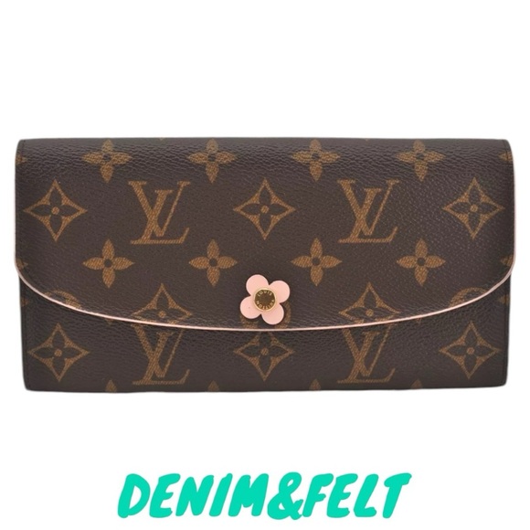 🩷LOUIS VUITTON Fuchsia Monogram Bloom Flower Emilie Long Wallet | PRELOVED EUC! - Picture 2 of 16